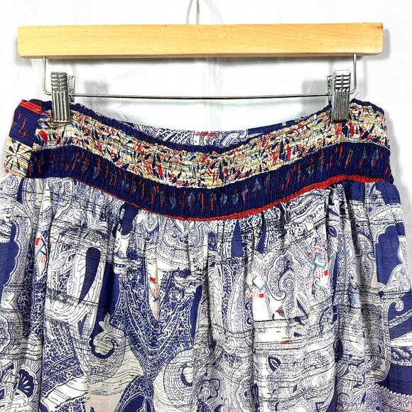 Orientique Naturally Australian Multicolor Boho Flowy Mini Skirt Women sz US MD - Picture 6 of 7